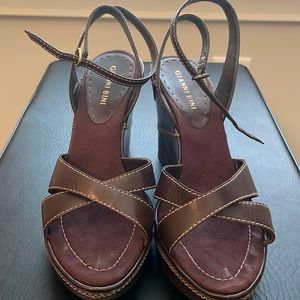 Brown Gianni Bini Wedges, Size 8.5